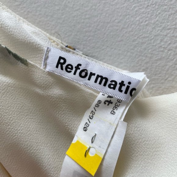 Reformation - Rainey White Floral Liberty Dress - Picture 8 of 9